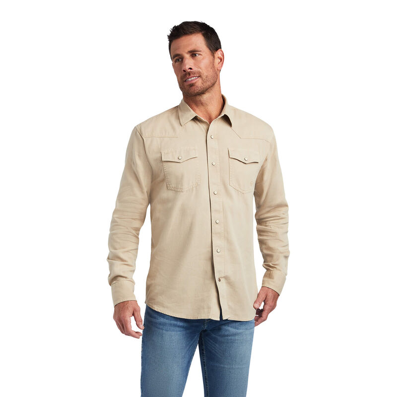 Ariat Hemden Herren - Jurlington Retro Fit Khaki ( MVRYF-5346 )